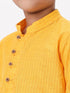 Ramraj Cotton Boys Breeze Cotton Full Sleeves Yellow Kurta
