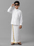 Ramraj Cotton Boys Cotton Full Sleeves White Shirt