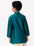Ramraj Cotton Boys Full Sleeves Dark Green Shiny Kurta K3