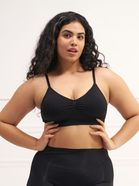 UNDERNEAT All Day Push Up Bra - Lightly Padded Full Coverage Wireless Bra with Adjustable Straps - Beige