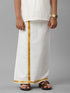 Ramraj Cotton Boys Readymade Double Layer Cream Dhoti