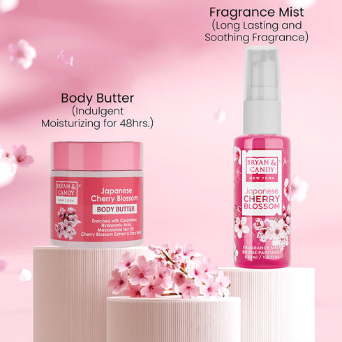 Bryan & Candy Japanese Cherry Blossom Bath Tub Essentials