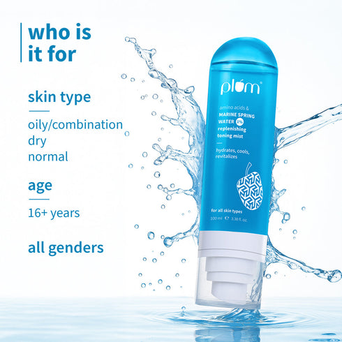 Plum 1% Marine Spring Water Replenishing Toning Mist Spray