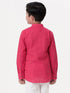 Ramraj Cotton Boys Breeze Cotton Full Sleeves Dark Pink Kurta