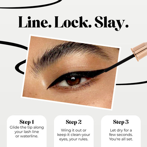 Colors Queen Shine Line Long Lasting Waterproof Eyeliner (Black) | 6 ML