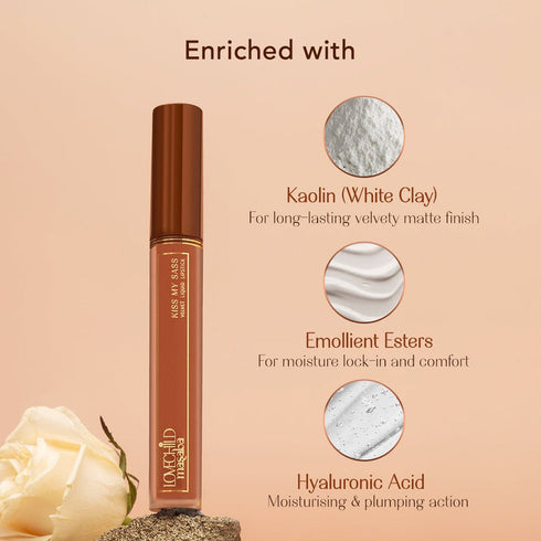 LoveChild Lemme See! | Caramel Brown | Kiss My Sass Velvet Matte Liquid Lipstick