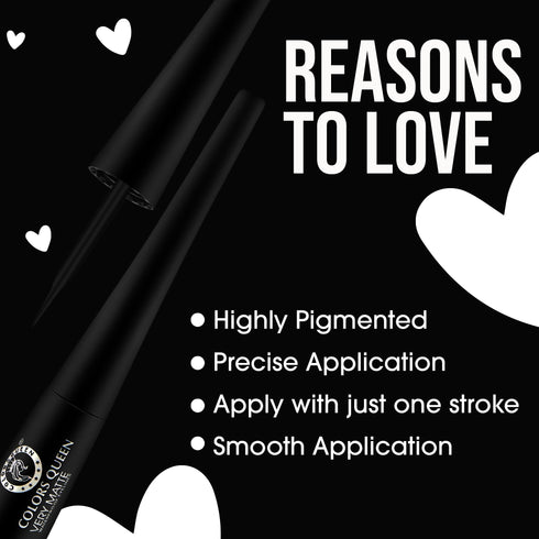 Colors Queen Very Matte Waterproof Eyeliner | 5 Ml
