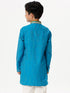 Ramraj Cotton Boys Emerald Full Sleeves Sky Blue Kurta