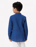 Ramraj Cotton Boys Breeze Cotton Full Sleeves Navy Kurta
