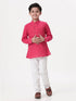 Ramraj Cotton Boys Breeze Cotton Full Sleeves Dark Pink Kurta