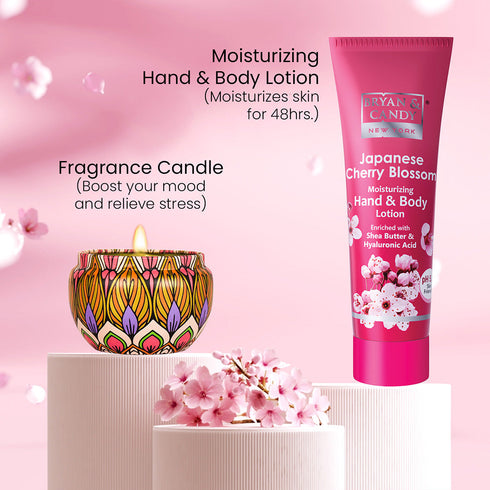 Bryan & Candy Japanese Cherry Blossom Bath Tub Essentials