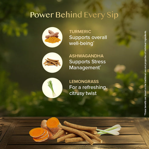 Vahdam Turmeric Ashwagandha Herbal Tea 18 TB