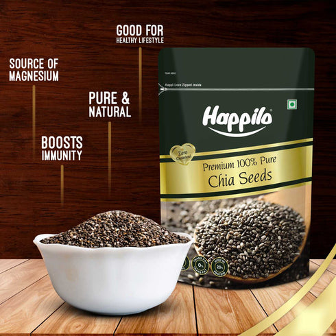 Happilo Premium Raw Organic Authentic Chia Seeds