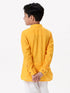 Ramraj Cotton Boys Breeze Cotton Full Sleeves Yellow Kurta