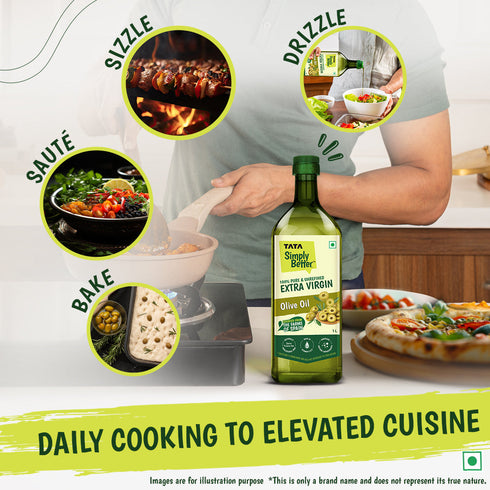 Tata Simply Better Extra Virgin Olive Oil 1L | 100% Pure