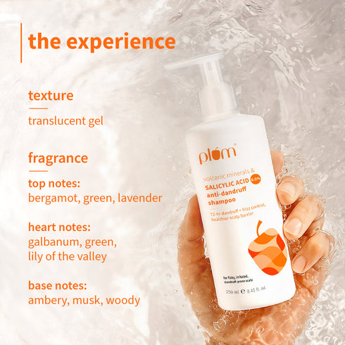 Plum Anti-Dandruff Shampoo with Volcanic Minerals & 0.5% Salicylic Acid