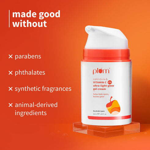 Plum 1% Vitamin C Ultra-Light-Glow Boosting Gel Cream with Alpha Arbutin