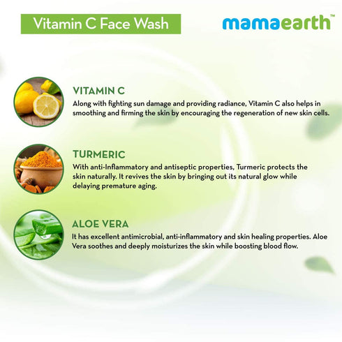 Mamaearth Vitamin C Face Wash with Vitamin C and Turmeric 250ml