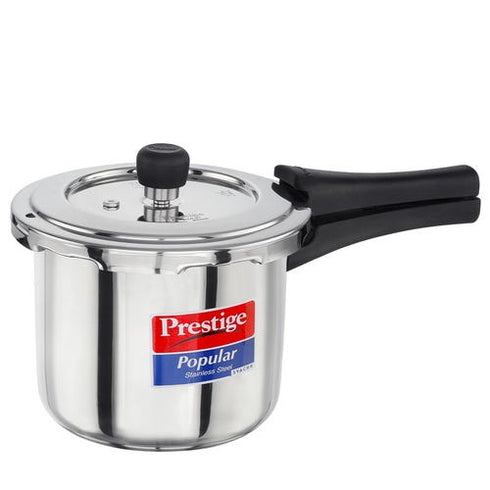 Prestige Popular Svachh Spillage Control Stainless Steel Pressure Cooker 3 L Silver
