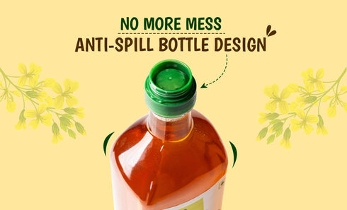 Tata Simply Better Mustard Oil 1L | 100% Pure | Unrefined & Cold-pressed | Hexane-Free