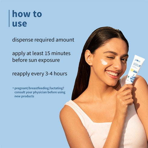 Plum 2% Niacinamide | Rice Water SPF 50 PA+++ Brightening Sunscreen