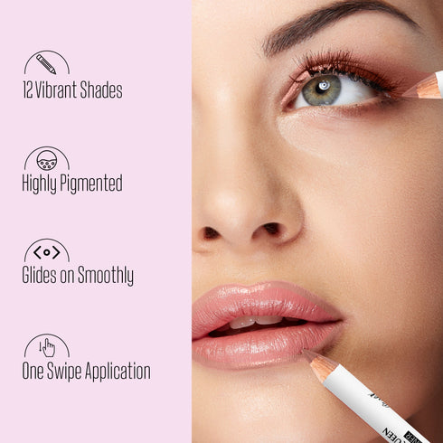 Colors Queen Lip & Eye Definer Set – 12 Shades for Precise Looks