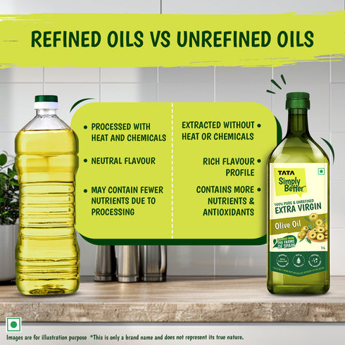Tata Simply Better Extra Virgin Olive Oil 1L | 100% Pure