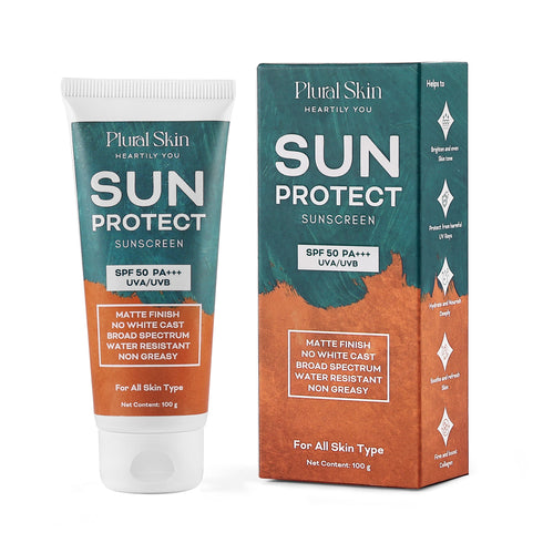Plural Skin Sun Protect Sunscreen SPF 50 PA UVA UVB Matte Finish Waterproof Sunscreen