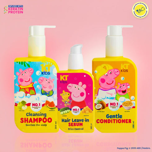 Kt Kids Peppa Pig Kids Hair Care Kit With a Fancy Gift Bag Free Peppa pig KeyChain