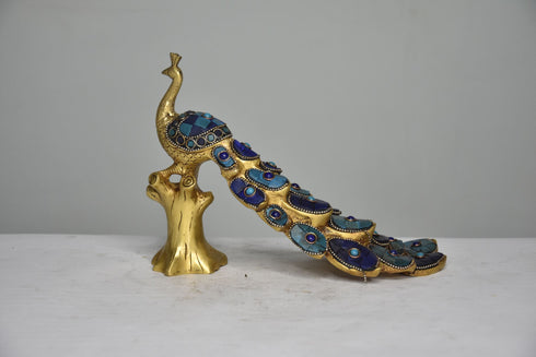 Brass Home Peacock Statue 1.8Kg