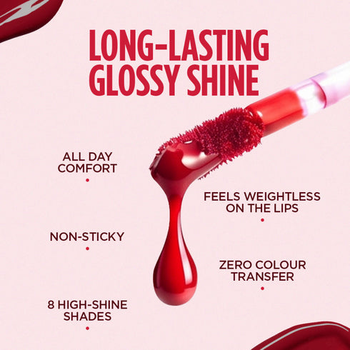 Nykaa Lip Grip No-Transfer Gloss Intense Shine Liquid Lipstick | Restraint