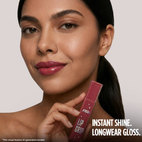 Nykaa Lip Grip No-Transfer Gloss Intense Shine Liquid Lipstick | Grip