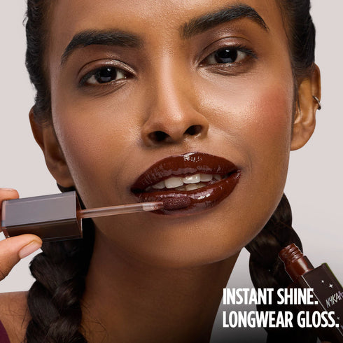 Nykaa Lip Grip No-Transfer Gloss Intense Shine Liquid Lipstick | Thrill