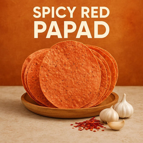 NatureVit Chana Lasun Papad Handmade Garlic Papad with Rajasthani Flavor