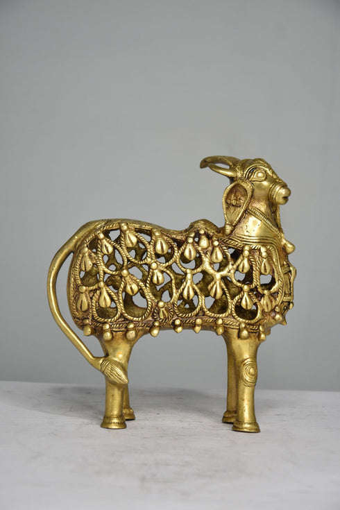 Brass Nandi Jali Statue 2.1Kg
