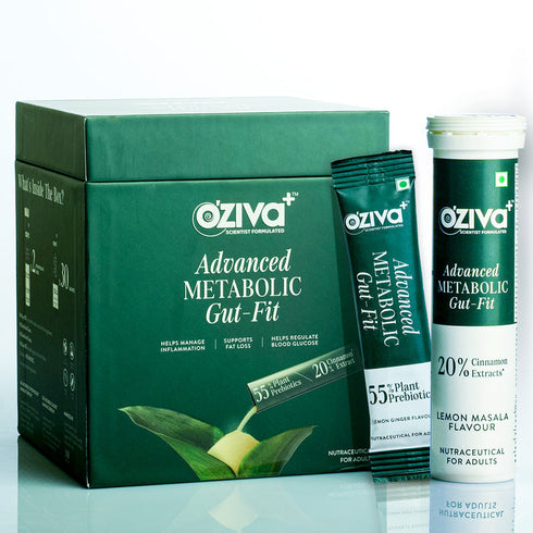 OZiva OZiva+ Advanced Metabolic Gut-Fit For Gut & Metabolic Heath | 60 Sachets