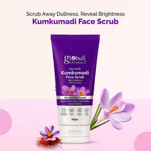 Globus Naturals Ayurvedic Kumkumadi Skin Lightening Face Scrub