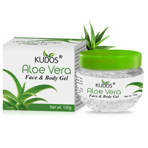 Kudos Ayurveda Aloe Vera Face and Body gel jar