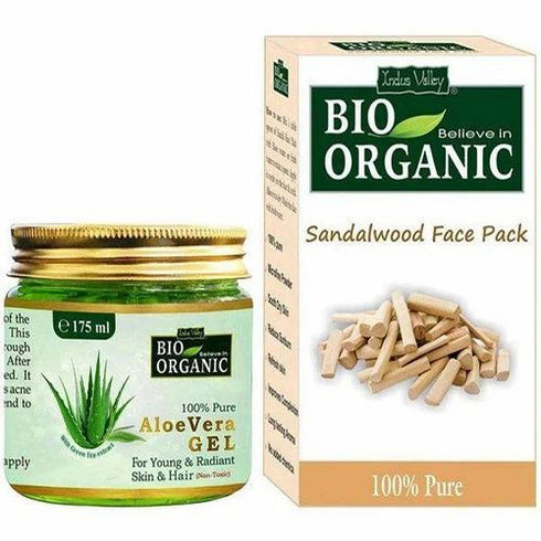 Indus Valley Aloe Vera Gel And Sandalwood Face Pack Powder | Aloevera Gel And Sandalwood Face Pack