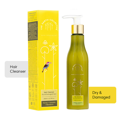 Theearthcollective in Dry & Damaged Hair Cleanser Shampoo Honey Centella and Mandarin