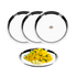 Vinod Stainless Steel New Tat Dinner Plate Set of 4 28.5 cm Highest Grade Stainless Steel Mirror Finish and Rust Free
