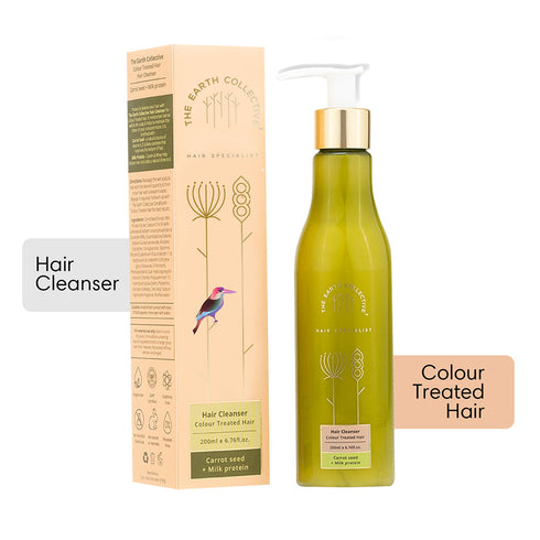 Theearthcollective in Colour Treated Hair Cleanser Shampoo Hair Carrot Seed & Milk Protein