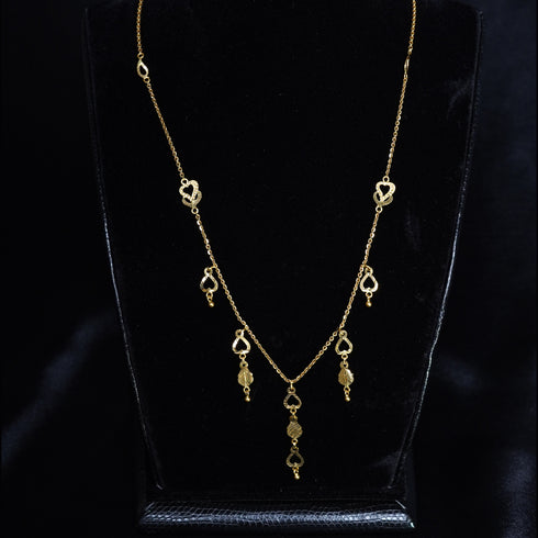 22 Carat Gold Heart Link Chain 6.16g by Mahita Collections