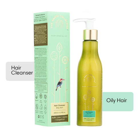 Theearthcollective in Oily Hair Hair Cleanser Shampoo Kaffir Lime Jojoba & Grapefruit