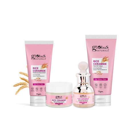 Globus Naturals Rice Radiance Combo For Korean Glass Skin Set of 4