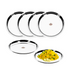 Vinod Stainless Steel New Tat Dinner Plate Set of 6 28.5 cm Highest Grade Stainless Steel Mirror Finish and Rust Free
