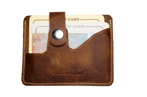 Vhaan Ethnic Craft Vhaan's Heritage Oil Pulled Up Leather Card Holder RAW shade