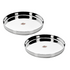 Vinod Stainless Steel Beeding Khumcha Thali Set of 2 29.5 cm Lunch and Dinner Plate High Grade Stainless Steel Mirror Finish Rust Free