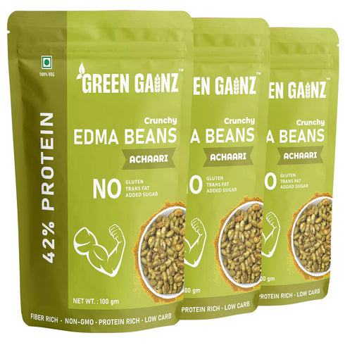 Green Gainz Edamame Achaari (Pack of 3)
