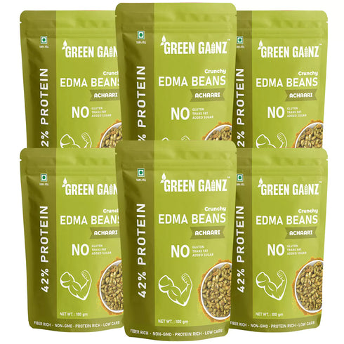 Green Gainz Edamame Achaari (Pack of 6)